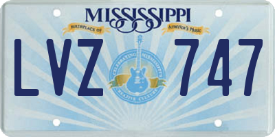 MS license plate LVZ747