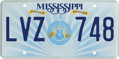 MS license plate LVZ748