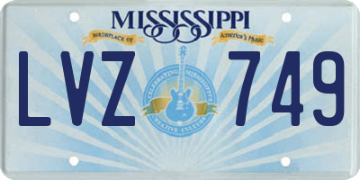 MS license plate LVZ749