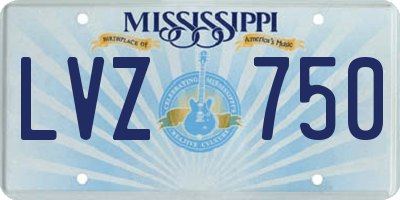 MS license plate LVZ750