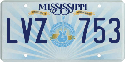MS license plate LVZ753