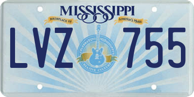 MS license plate LVZ755