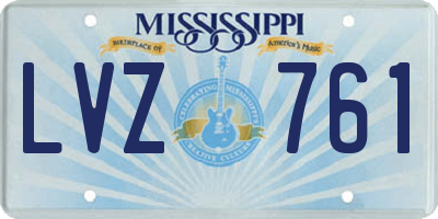 MS license plate LVZ761