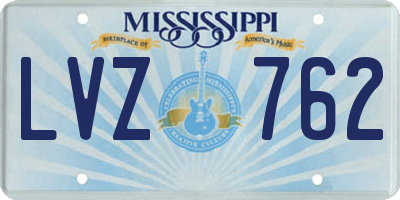 MS license plate LVZ762