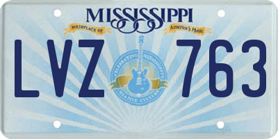 MS license plate LVZ763