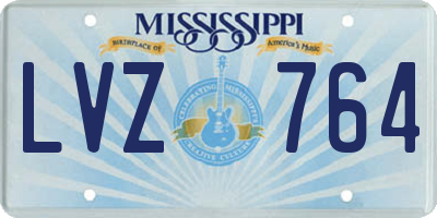 MS license plate LVZ764