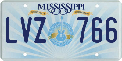 MS license plate LVZ766