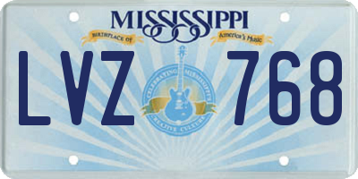 MS license plate LVZ768
