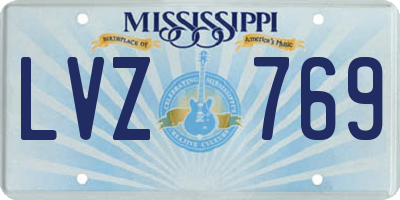MS license plate LVZ769