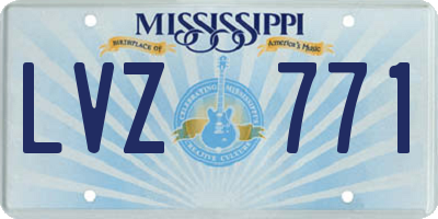 MS license plate LVZ771