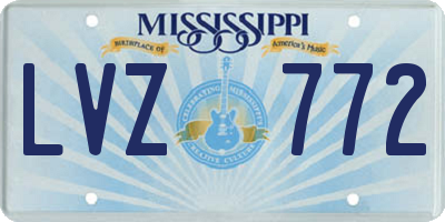 MS license plate LVZ772