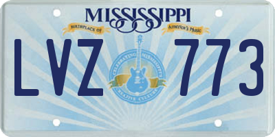 MS license plate LVZ773