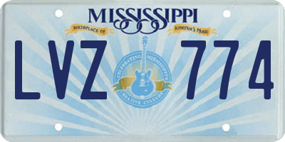 MS license plate LVZ774