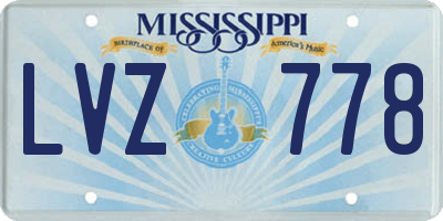 MS license plate LVZ778