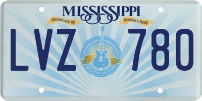 MS license plate LVZ780