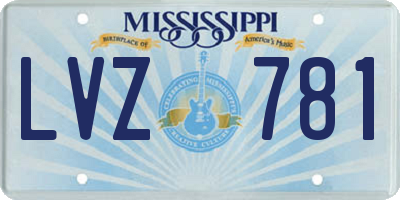 MS license plate LVZ781