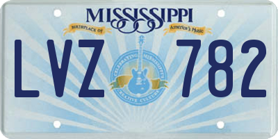 MS license plate LVZ782