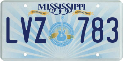 MS license plate LVZ783