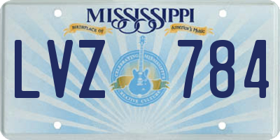 MS license plate LVZ784