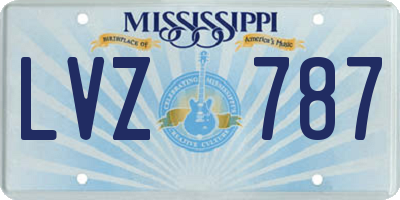 MS license plate LVZ787
