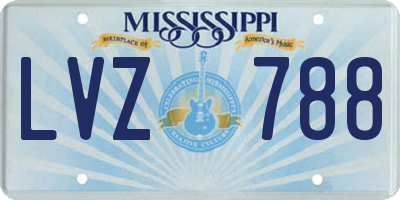 MS license plate LVZ788
