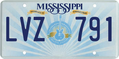 MS license plate LVZ791