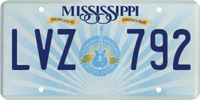 MS license plate LVZ792