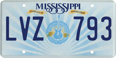 MS license plate LVZ793