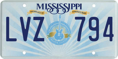 MS license plate LVZ794