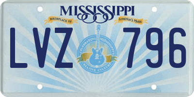 MS license plate LVZ796
