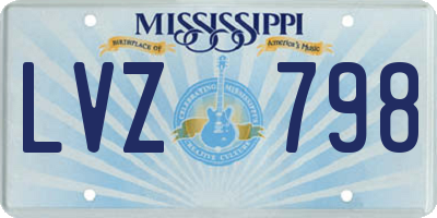 MS license plate LVZ798