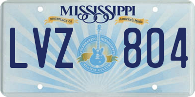 MS license plate LVZ804