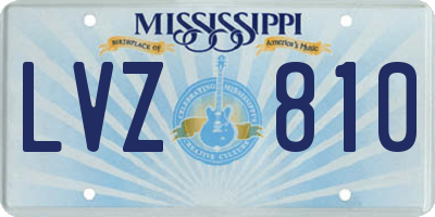 MS license plate LVZ810