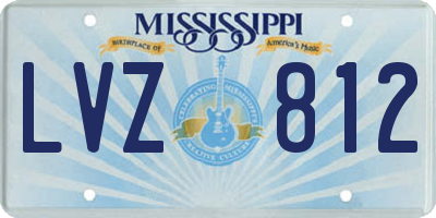 MS license plate LVZ812
