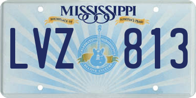 MS license plate LVZ813