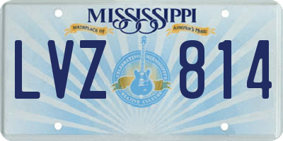 MS license plate LVZ814