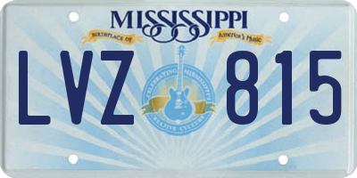 MS license plate LVZ815