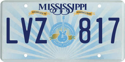 MS license plate LVZ817