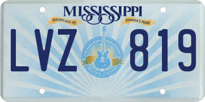 MS license plate LVZ819