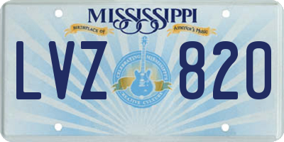 MS license plate LVZ820