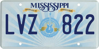 MS license plate LVZ822