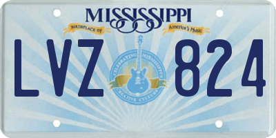 MS license plate LVZ824