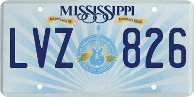 MS license plate LVZ826