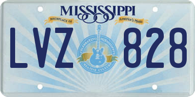 MS license plate LVZ828