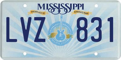 MS license plate LVZ831
