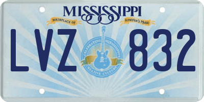 MS license plate LVZ832