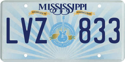 MS license plate LVZ833