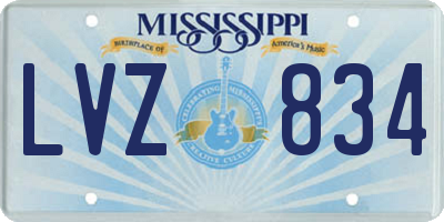 MS license plate LVZ834