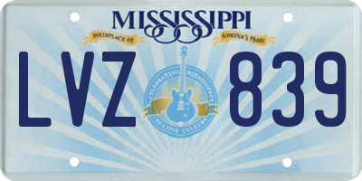 MS license plate LVZ839