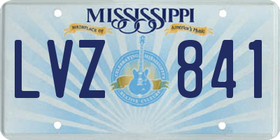 MS license plate LVZ841